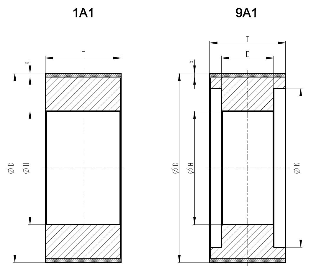 Centerless grinding wheels - drawing