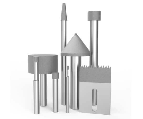 Electroplated files and grinding pins
